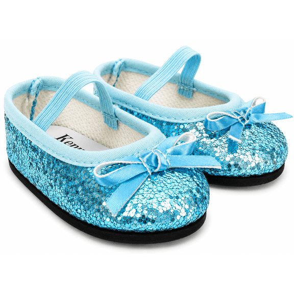 MBD® 18 Inch Doll Shoes- Blue Sparkle Shoes Fits 18 Inch Kennedy and Friends Dolls