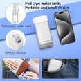 thumbnail image 4 of Portable cordless water flosser, travel size foldable storage 5 modes, 200ml telescopic water floss cleaning device, 7 waterproof rechargeable, 5 nozzles 360 degree rotation (white), 4 of 4