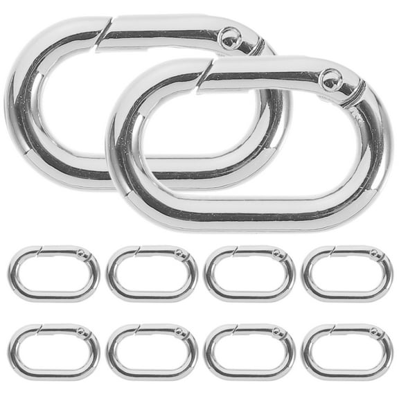 10 Pcs Stickers Luggage Spring Buckle Sturdy Snap Hook Carabiner Clip