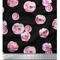 thumbnail image 1 of Soimoi Black Cotton Duck Fabric Flower Watercolor Printed Craft Fabric by The Yard 42 Inch Wide, 1 of 3