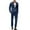 Blue, variant on Men's Tuxedo Suit Set for Weddings Events Parties Business, One Button Jacket with Stylish Neckline, Straight Leg Dress Pants, Slim Fit Elegant Formal Wear