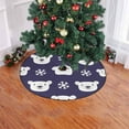 thumbnail image 2 of FMSHPON Cute Christmas Snowflake Xmas Christmas Tree Skirt Stand Mat for Holiday Party Decoration Indoor Outdoor 48 inches, 2 of 3