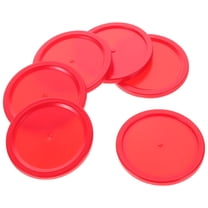 HIAKDOFT Red Plastic Ice Hockey 6Pcs for Hockey and Indoor Playing