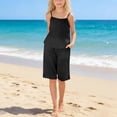 thumbnail image 2 of Girls Clothes Summer 2 Piece Outfit Set Black Sleeveless Camisole Top and Shorts Kids Fashion Clothing Sets 11-12 Years, 2 of 8