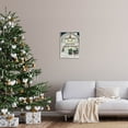 thumbnail image 2 of Christmas Tree Barn Rural Countryside Holiday Graphic Art Gray Framed Art Print Wall Art, 2 of 7