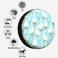 thumbnail image 6 of Kdxio White Geese and Flower for Tire Cover Wheel Protectors Tyre Covers Weatherproof Wheel Covers Universal Fit for Trailer Rv SUV Truck Camper Travel Trailers 16 inch, 6 of 8
