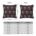 thumbnail image 2 of Yiaed Skull and Red Roses Print Pillow Covers Super Soft Decorative Square Throw Pillow Covers Case Cushion Covers for Sofa Couch Bedroom Car Decor（No pillow core）-26"x26", 2 of 7