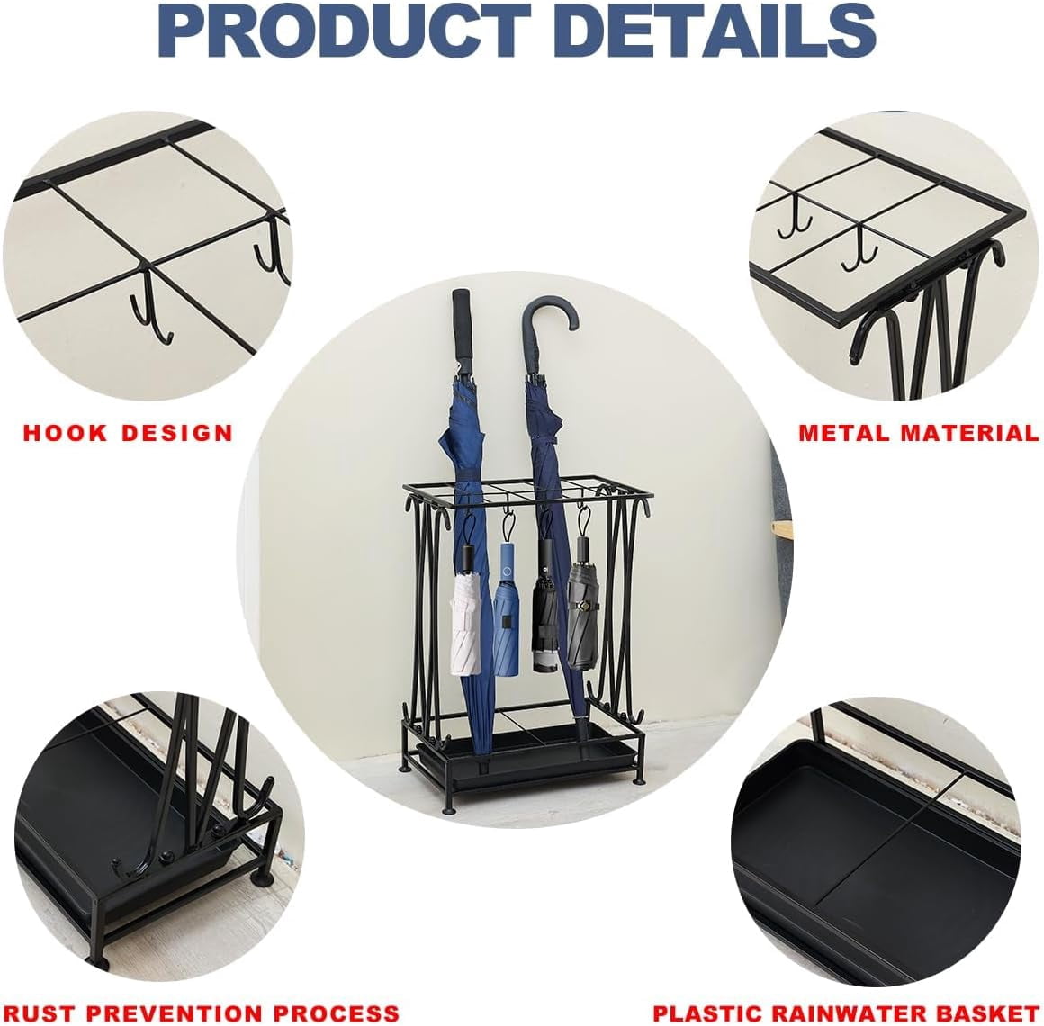 Umbrella Holder, Umbrella Stand Indoor Entryway, Umbrella Holder Outdoor, Umbrella Rack, Metal