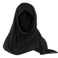 thumbnail image 2 of TANGNADE Turbans for Women India Hat Muslim Ruffle Cancer Chemo Beanie Turban Wrap Cap scarf Shawl Summer Hats Black, 2 of 2