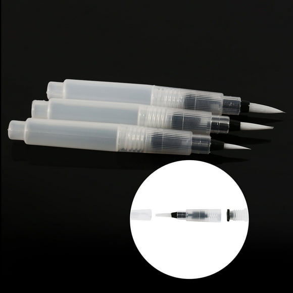 Artist Brush Pen,3pcs Water Ink Brush Pen For Watercolor Calligraphy Painting Tool Set, Water Storage Brush