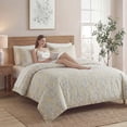 thumbnail image 2 of 100% Cotton Duvet Cover Set Queen Size, Boho Paisley Bedding Set with Zipper Closure & Corner Ties, Soft Breathable Yellow Paisley Floral Duvet Cover for All Seasons, 2 of 7