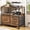 Rustic Brown, variant on GALAXHERO 3 Drawer File Cabinet with Charging Station, Mobile Printer Stand with Storage Shelves for Home Office, Fits Letter/A4, Rustic Brown