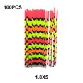 thumbnail image 1 of 100 Pieces Fishing Float Set Practical Fluorescent Plastic Long Vertical Buoy Fluctuate High Sensitivity Tail Floats Tube Light Weight Indicator Accessories 1.8X5, 1 of 6