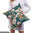 thumbnail image 5 of Ambesonne Botanical Fabric by the Yard Upholstery, Space Vibes Floral Print, 1 Yard, Dark Teal and Pale Rose, 5 of 5