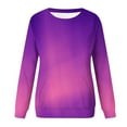 thumbnail image 5 of Scyoekwg Womens Sweatshirt Gradient Color Fall Sweatshirt Loose Crewneck Sweatshirt with Pocket Long Sleeve Pullover Casual Sweatshirts for Teen Girls(Hot Pink,XL), 5 of 6