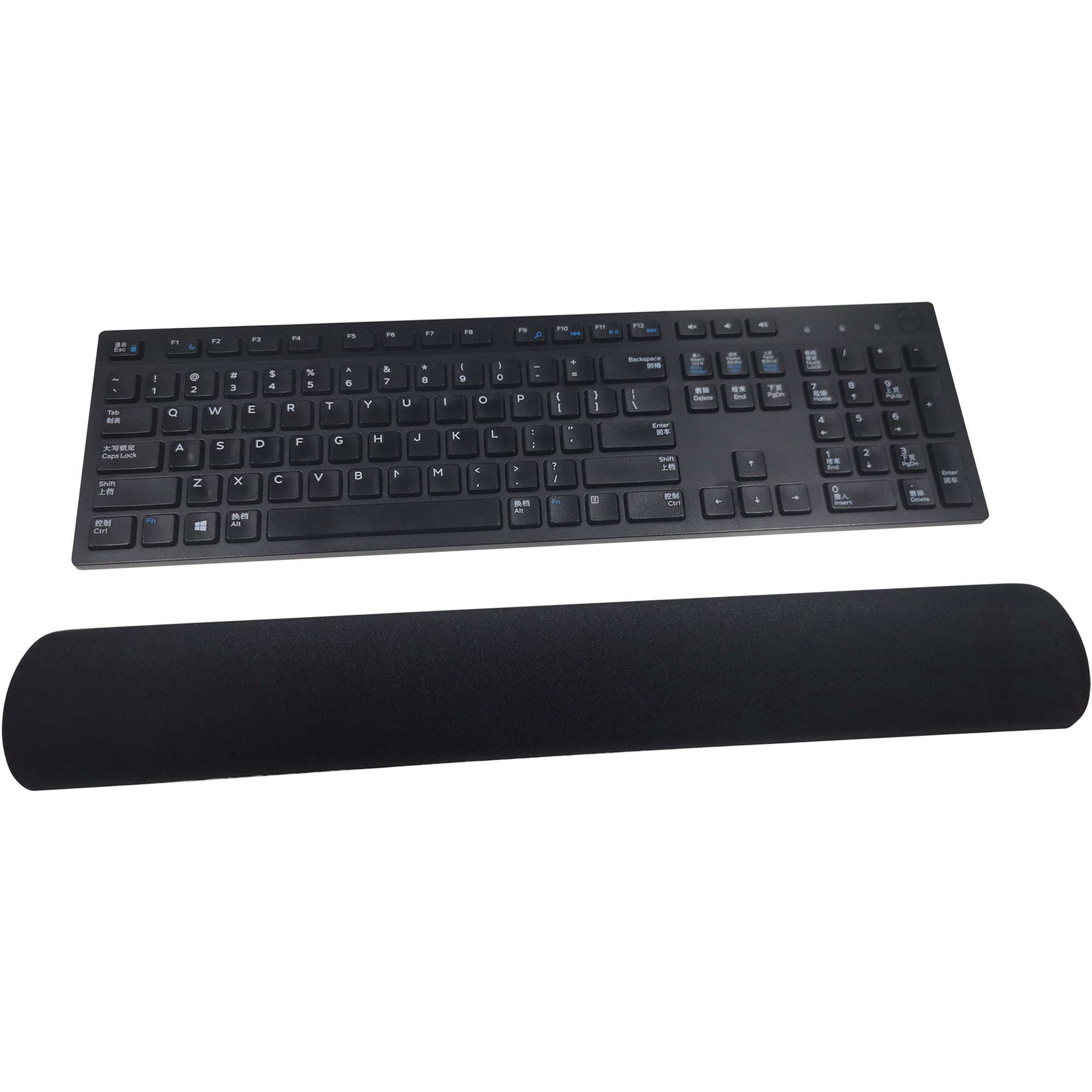 Compucessory, CCS23717, Gel Keyboard Wrist Rest Pads, 1, Black
