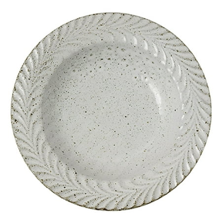 

Qeeadeea Large Ceramic Pasta Bowls Colorful Stackable Deep Soup Plate Blue Salad Plate-21x21x4cm-white