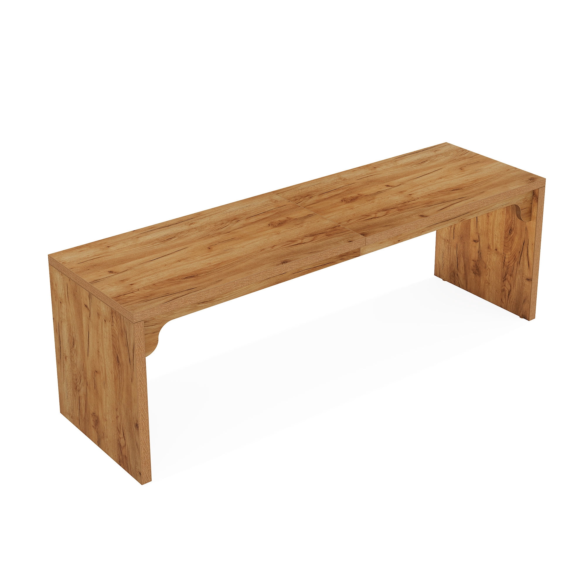 MAYEERTY 79" Long Wooden Desk, Double Person Computer Desk with E1-Level Manufactured Wood & Metal Frame