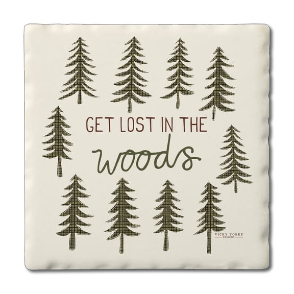 Thirstystone Woods Single Tumbled Tile Stone Coaster Create Your Own Set