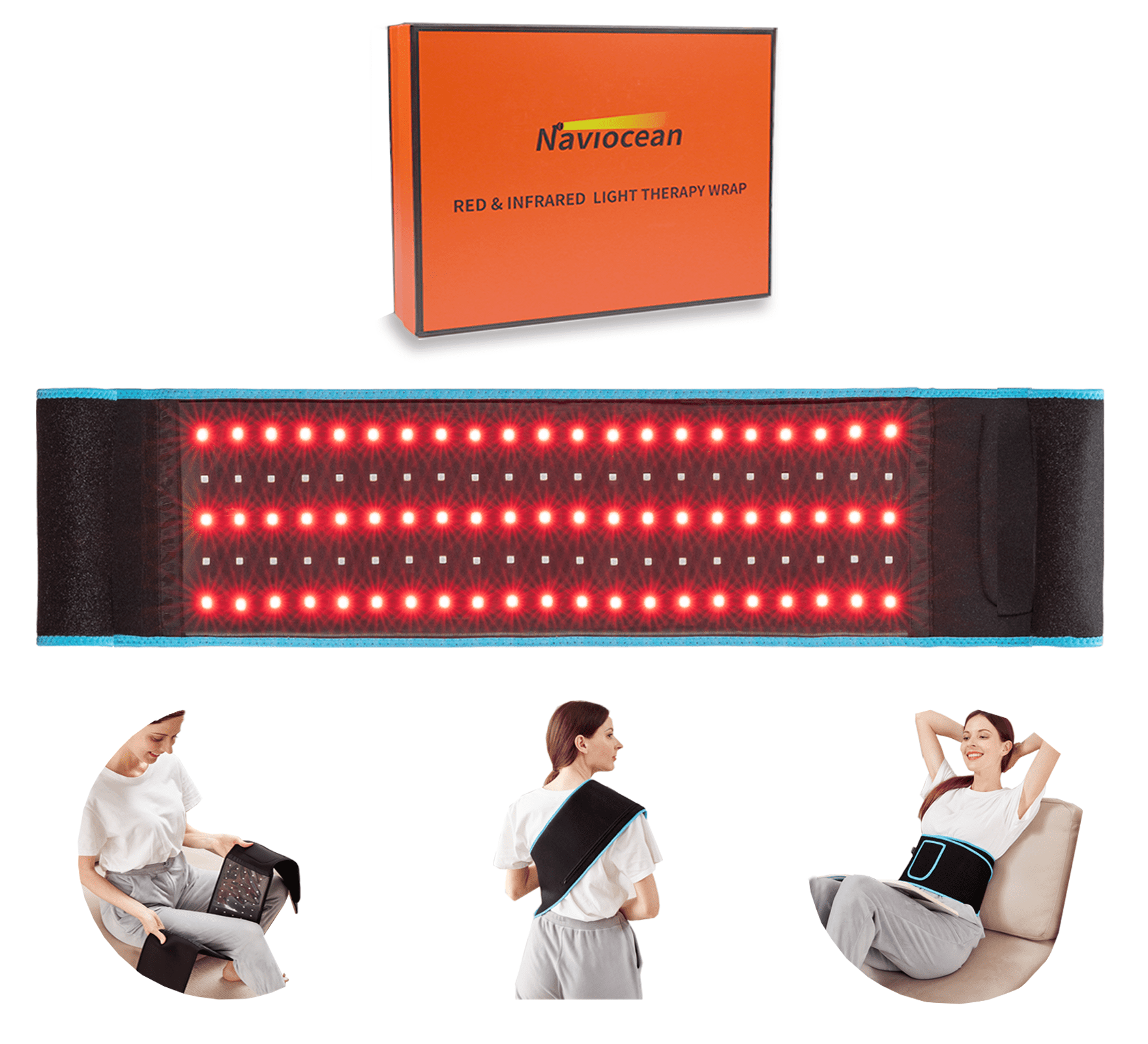 Naviocean Infrared Red Light Therapy Belt for Body Device Wrap, Near