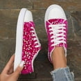 thumbnail image 3 of Women's Fashion Sneakers - Lightweight Lace-Up Shoes with Sparkling Sequin Detail for Casual Wear, 3 of 3