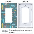 thumbnail image 3 of Yayeee Rocker Switch Wall Plate 3-Gang 6.5"x4.6" Home Decorative Outlet Cover, Cartoon Beach Pattern, 3 of 6