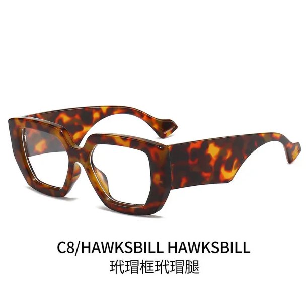 Gafas de sol unisex con montura gruesa transparente y bloqueo de luz azul, cuadradas, ópticas, unisex, 2025
