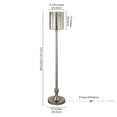 thumbnail image 5 of Evelyn&Zoe Numit 68.75" Tall Floor Lamp with Glass Shade, Brushed Nickel/Mercury Glass, 5 of 7
