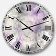 thumbnail image 1 of DesignArt Watercolor Minimal Purple Tones III Large Wall Clock, 1 of 2