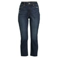 thumbnail image 5 of Time and Tru Women's High Rise Straight Crop Jean, 5 of 6