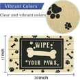 thumbnail image 5 of Wipe Your Paws Doormat, Dog Welcome Mat, Dog Decor, Funny Dog Doormat, Dog Lover Doormat, Door Mats for Home Entrance, Doormat Kitchen, Paw Print Rug, Animal Print Floor Mats - Dog Paw Mat 17x30 Inch, 5 of 5