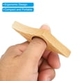 thumbnail image 4 of Uxcell 0.9" Thumb Book Page Holder Handmade Oak Bookmark Book Opener Page Holders Style 1, Brown 2 Pack, 4 of 6