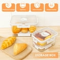 thumbnail image 3 of 2 Pcs Bread Box Airtight for Kitchen Countertop Time Recording Airtight Bread Box with Lid Portable Food Storage Container for Toast Bagel Donut and Cookies, 3 of 9