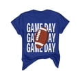 thumbnail image 4 of Charmgo Haut pour Femmes Tendance T-Shirts Jour de Match T-Shirt Imprimé 2D pour Femmes Manches Courtes Col Rond T-Shirt Mode Léger Doux Tenue Décontractée Vêtements pour Femmes Football Bleu m, 4 of 4