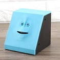 thumbnail image 4 of Caja de dinero con forma de cara bonita, moneda de banco, olla para ahorrar dinero (azul), 4 of 12
