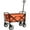 Leaf Orange, variant on GDF Studio Minimeetall Collapsible Utility Wagon, Lightweight Folding Cart with 360° Swivel Wheels, Leaf Blue