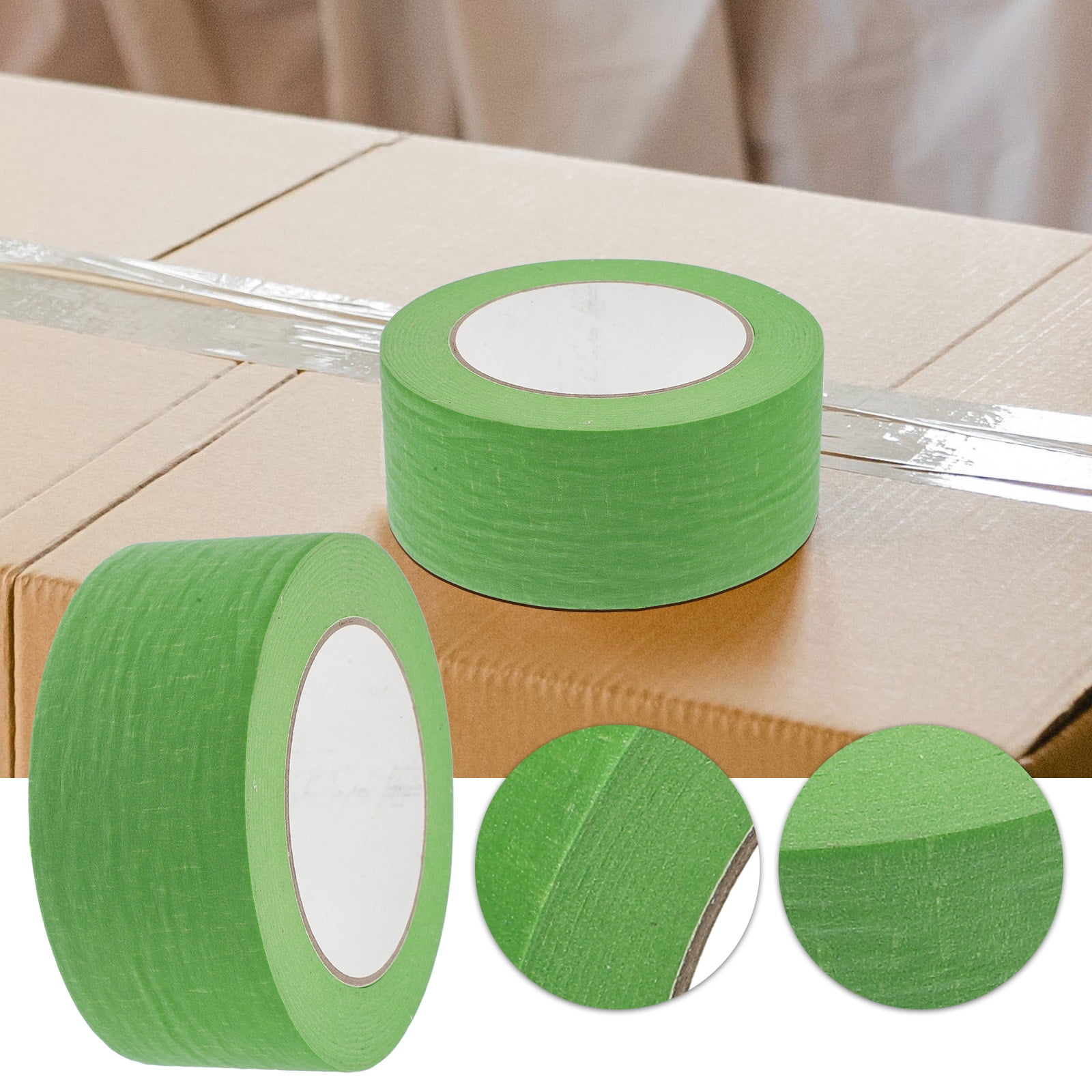 UPOUART Green Masking Tape Multipurpose for Painting, Crafts, Home Improvement, Projects, and