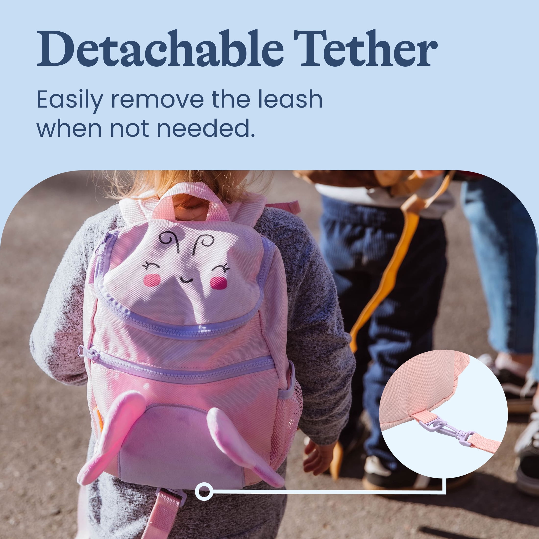Goldbug Safety Harness Backpack with Removable Tether, Walking Harness for Toddlers, Butterfly