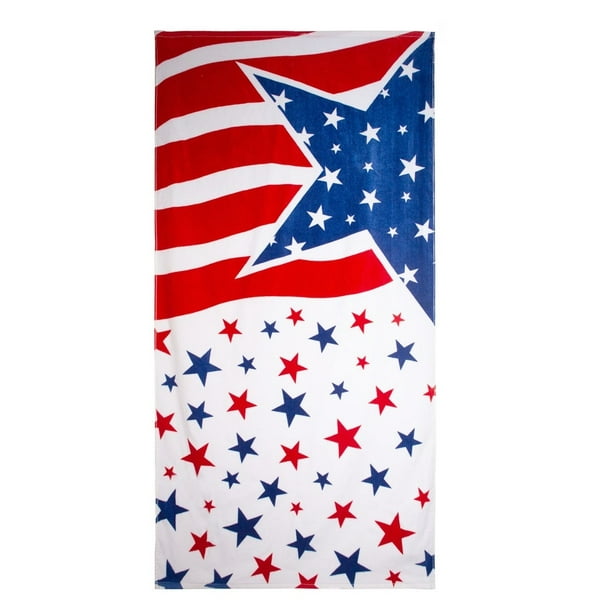 Outdoor Living Patriotic Beach Towel 3 Pack Set in Flag Wave - Walmart.com