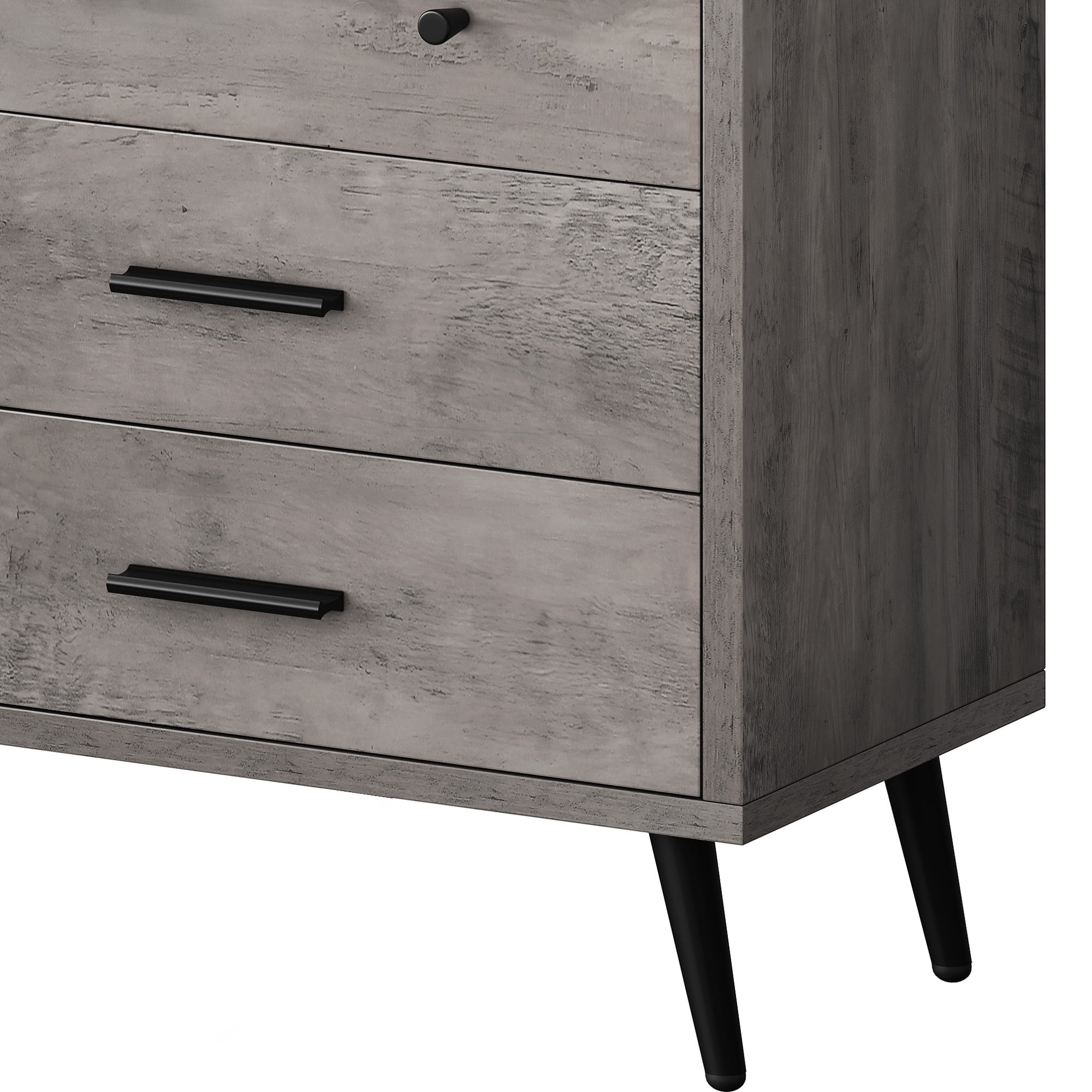 Uforic 6-Drawer Horizontal Dresser for , Wood Chest of Drawers, Gray