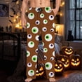 thumbnail image 6 of SJLDQY Mens Halloween Pajamas Pants Wide Leg Pjs Trousers for Men Hallowmas Pumpkin Ghost Elastic Waist Homewear Loungewear With Pocket, 6 of 6