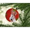 thumbnail image 2 of Carolines Treasures SC9748CO1 Wire Fox Terrier Red Snowflakes Holiday Ceramic Ornament, 2 of 2