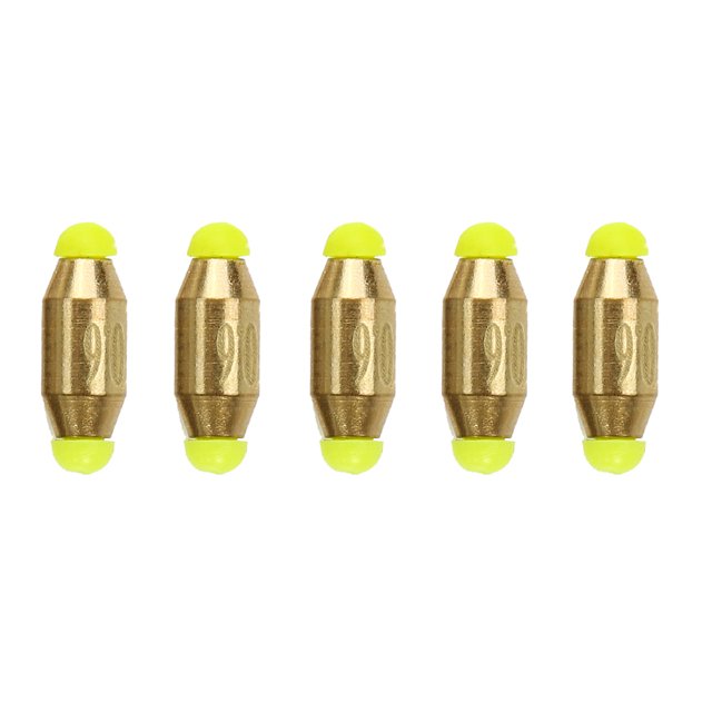 Plomo de peso de pesca de cobre dorado, 5 uds., con núcleo de plástico (2,3g)