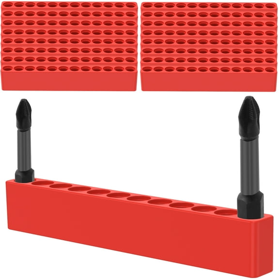 21Pcs Hex Bit Holder 12 Holes Hex Bit Organizer Portable Screwdriver Head Holder Rubber Hex Bit Holder Organizer Hex Bit Holder Rack for Hex Shank Bits Screwdriver Bits