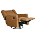 thumbnail image 5 of Relax A Lounger Easton Modern Swivel Recliner, Carmel Faux Leather, 5 of 14