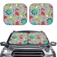 thumbnail image 2 of Yiaed Cute Dinosaur Print Car Front Windshield Sun Shade,Foldable Anti-UV Car Sunshade for Front Window for Most Vehicles-Medium, 2 of 5
