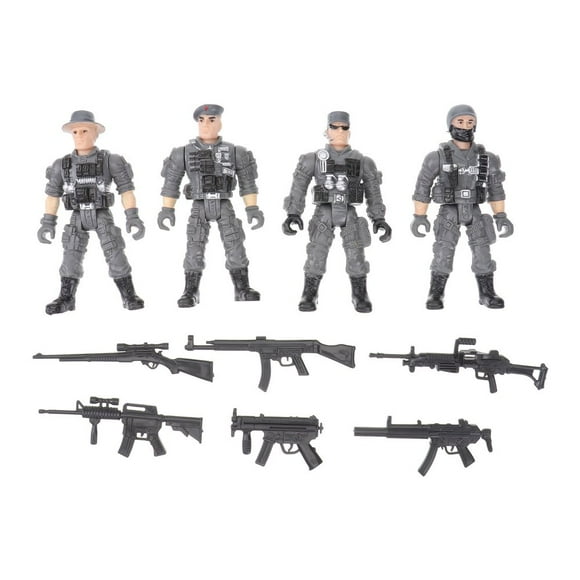 POINTERTECK Figurines d'Hommes Jouets de Soldats d'Action Ensemble de Jeu de Soldats Figurines d'Équipe Swat Ensemble de Jeu en Plastique Modèle
