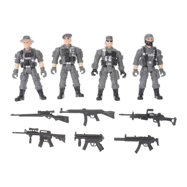 Men Figures Action Soldiers Toys Soldier Play Set Swat Team Figurines Plastic Playset Model