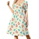 thumbnail image 1 of Vestido de manga corta con patrón Togepi para mujer, vestidos largos para mujer, vestido de cumpleaños para mujer, 1 of 7