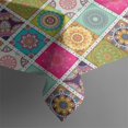 thumbnail image 3 of Boho Bohemia Flower Rectangle Tablecloth 60"x120",Waterproof Polyester Rectangle Table Cloth, Wipeable Spillproof Polyester Tablecloth for Dining, Camping, Indoor and Outdoor, 3 of 6